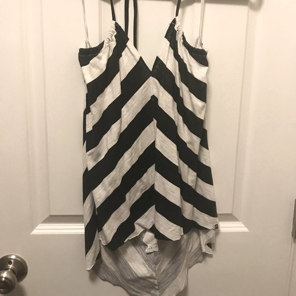 Roxy Stripe High-low Halter Tank - Picture 3 of 7